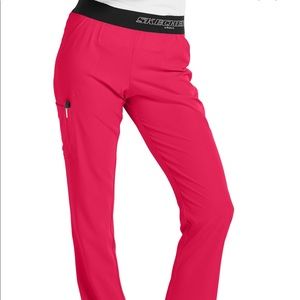 Vitality 3 Pocket Logo Waist Cherry pie XS scrub Pants